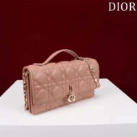 Dior Women CD Miss Dior Mini Bag Light Pink Cannage Lambskin (7)