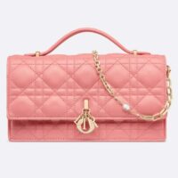 Dior Women CD Miss Dior Mini Bag Light Pink Cannage Lambskin (7)