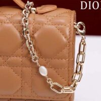 Dior Women CD Miss Dior Mini Bag Medium Tan Cannage Lambskin (6)