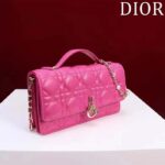 Dior Women CD Miss Dior Mini Bag Rani Pink Cannage Lambskin - Image 3