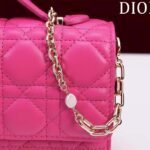 Dior Women CD Miss Dior Mini Bag Rani Pink Cannage Lambskin - Image 9
