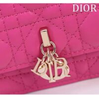 Dior Women CD Miss Dior Mini Bag Rani Pink Cannage Lambskin (7)