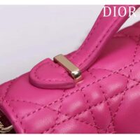 Dior Women CD Miss Dior Mini Bag Rani Pink Cannage Lambskin (7)