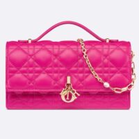 Dior Women CD Miss Dior Mini Bag Rani Pink Cannage Lambskin (7)