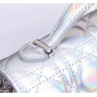 Dior Women CD Miss Dior Mini Bag Silver Metallic Leather Lambskin (1)