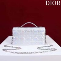 Dior Women CD Miss Dior Mini Bag Silver Metallic Leather Lambskin (1)
