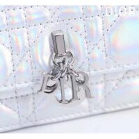 Dior Women CD Miss Dior Mini Bag Silver Metallic Leather Lambskin (1)
