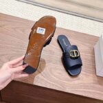 Dior Women CD Sandals 30 Montaigne Slide Black Calfskin Tonal Edge Dye - immagine 10