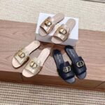 Dior Women CD Sandals 30 Montaigne Slide Black Calfskin Tonal Edge Dye - immagine 11