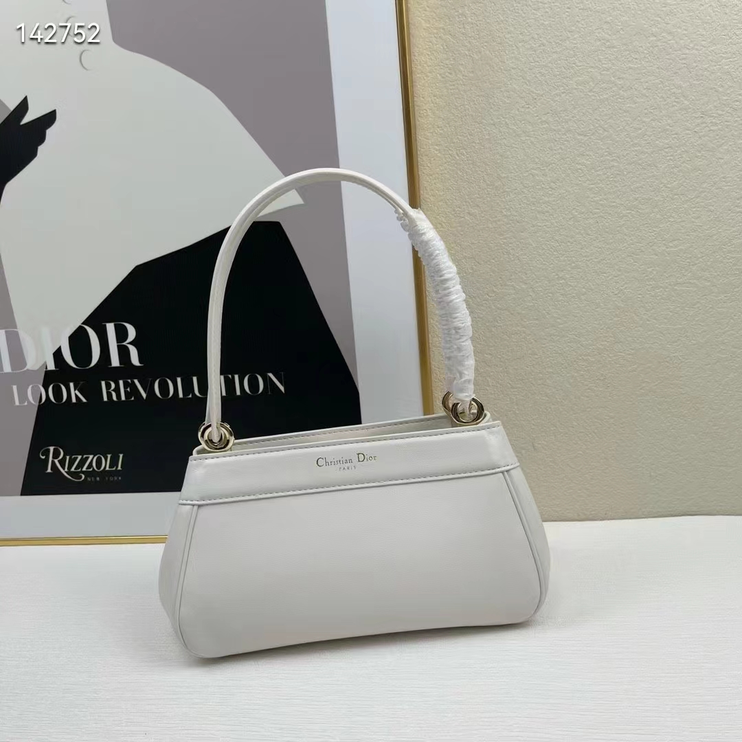Dior Women CD Small Dior Key Bag Dusty Ivory Box Calfskin (1)