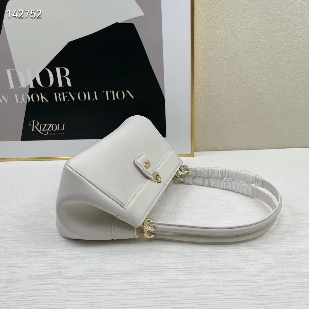 Dior Women CD Small Dior Key Bag Dusty Ivory Box Calfskin (5)