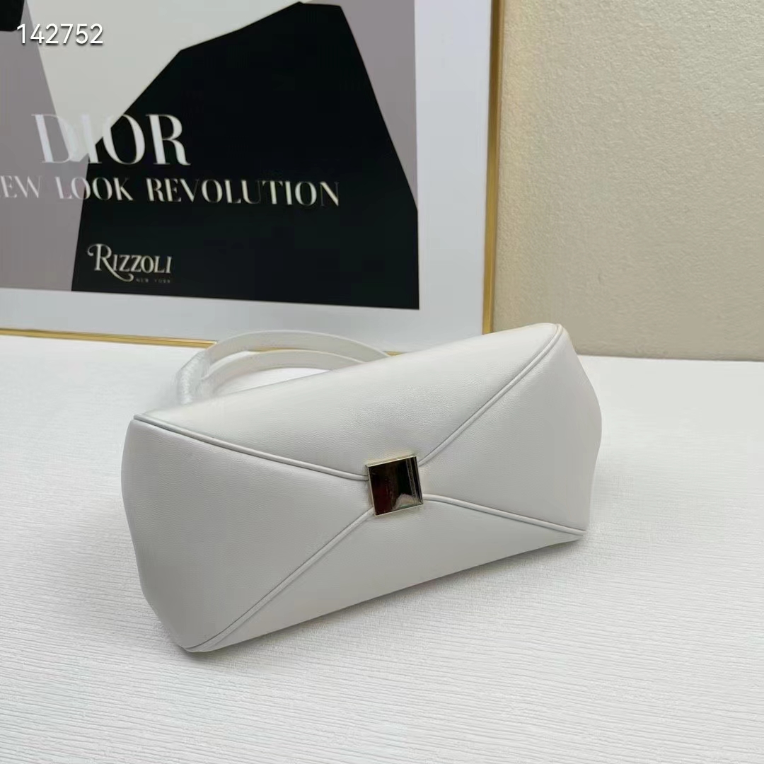 Dior Women CD Small Dior Key Bag Dusty Ivory Box Calfskin (6)