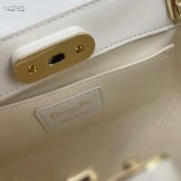 Dior Women CD Small Dior Key Bag Dusty Ivory Box Calfskin (3)