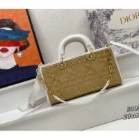 Dior Women CD Small Lady D-Joy Bag Natural Macrocannage Raffia (1)