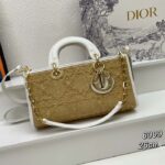 Dior Women CD Small Lady D-Joy Bag Natural Macrocannage Raffia - immagine 2