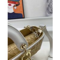 Dior Women CD Small Lady D-Joy Bag Natural Macrocannage Raffia (1)