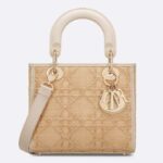 Dior Women CD Small Lady D-Lite Bag Natural Macrocannage Raffia