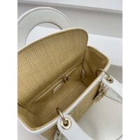 Dior Women CD Small Lady D-Lite Bag Natural Macrocannage Raffia (1)