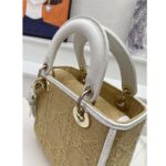 Dior Women CD Small Lady D-Lite Bag Natural Macrocannage Raffia – Bild 6
