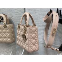 Dior Women CD Small Lady Dior My ABCDior Bag Beige Cannage Lambskin (1)