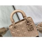 Dior Women CD Small Lady Dior My ABCDior Bag Blush Ultramatte Cannage Calfskin - Image 9