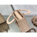 Dior Women CD Small Lady Dior My ABCDior Bag Blush Ultramatte Cannage Calfskin - Image 5