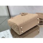 Dior Women CD Small Lady Dior My ABCDior Bag Blush Ultramatte Cannage Calfskin - Image 6