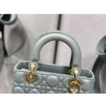 Dior Women CD Small Lady Dior My ABCDior Bag Cedar Green Cannage Lambskin - Bild 9