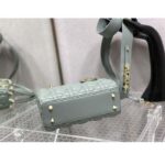 Dior Women CD Small Lady Dior My ABCDior Bag Cedar Green Cannage Lambskin - Bild 6