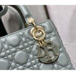 Dior Women CD Small Lady Dior My ABCDior Bag Cedar Green Cannage Lambskin - Bild 8