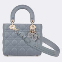 Dior Women CD Small Lady Dior My ABCDior Bag Cloud Blue Cannage Lambskin (1)