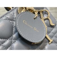 Dior Women CD Small Lady Dior My ABCDior Bag Cloud Blue Cannage Lambskin (1)