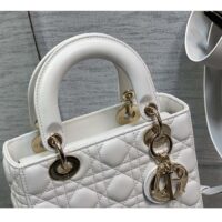 Dior Women CD Small Lady Dior My ABCDior Bag Dusty Ivory Cannage Lambskin (1)