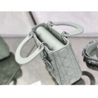 Dior Women CD Small Lady Dior My ABCDior Bag Ultramatte Gray Stone Cannage Calfskin (1)