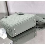 Dior Women CD Small Lady Dior My ABCDior Bag Ultramatte Gray Stone Cannage Calfskin - Image 4