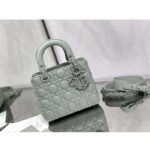 Dior Women CD Small Lady Dior My ABCDior Bag Ultramatte Gray Stone Cannage Calfskin - Image 5