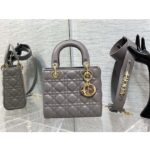 Dior Women CD Small Lady Dior My ABCDior Bag Warm Taupe Cannage Lambskin - immagine 3