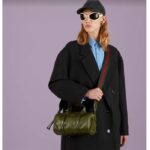 Gucci GG Unisex Small Duffle Bag Tonal Double G Forest Green Leather – Image 11