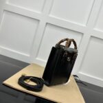 Gucci GG Women Gucci Diana Mini Tote Bag Double G Black Leather - Image 4