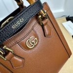Gucci GG Women Gucci Diana Mini Tote Bag Double G Cuir Leather - Image 7