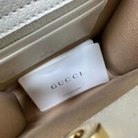 Gucci GG Women Gucci Diana Mini Tote Bag Double G White Leather (10)