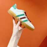 Gucci Unisex Adidas x Gucci Gazelle Sneaker White leather Oatmeal Suede Low Heel - Image 8