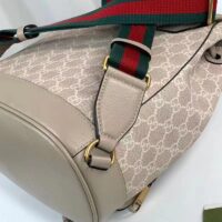 Gucci Unisex Backpack Interlocking G Beige White GG Supreme Canvas (5)