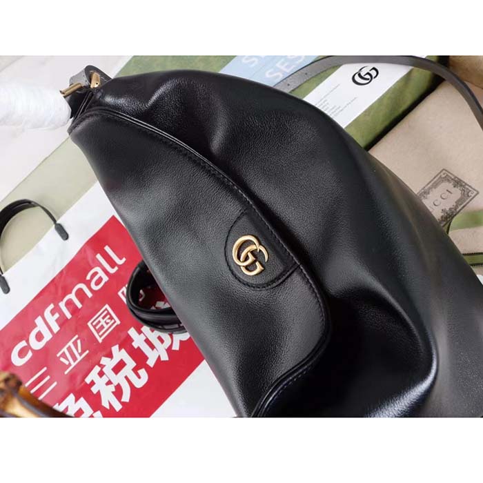 Gucci Unisex Diana Medium Shoulder Bag Black Leather Double G (14)