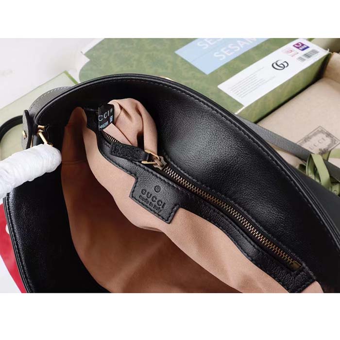 Gucci Unisex Diana Medium Shoulder Bag Black Leather Double G (2)