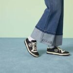 Gucci Unisex GG MAC80 Sneaker Black White Leather Round Toe Rubber Flat – Image 9