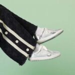 Gucci Unisex GG MAC80 Sneaker Metallic Silver Leather Fabric Round Toe Rubber Flat - immagine 12