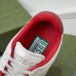 Gucci Unisex GG MAC80 Sneaker Off White Red Leather Round Toe Rubber Flat - immagine 9