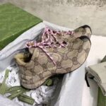 Gucci Unisex GG Run Sneaker Beige Ebony Leather GG Water Transfer Print – Image 3
