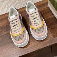Gucci Unisex GG Sneaker Beige Ebony GG Supreme Canvas Mid 5.6 CM Heel (11)